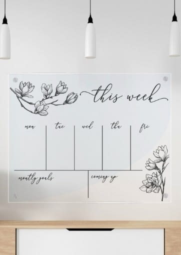 Custom weekly and calendar wall planners
