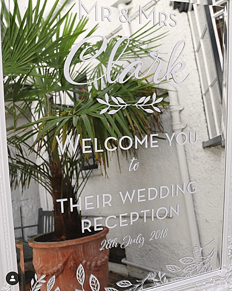 Wedding mirror sign the perfect wedding welcome sign - Love Storey