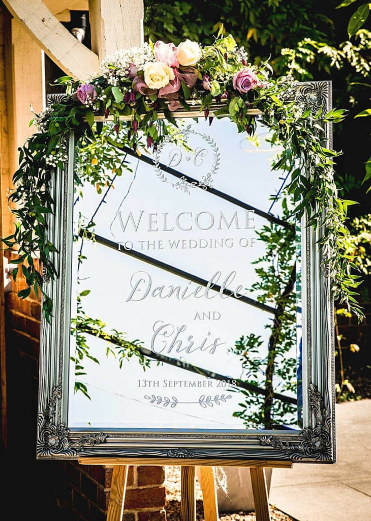 wedding mirror welcome sign 4